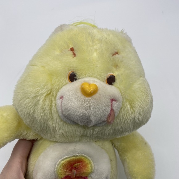 Vintage Care Bears Yellow 13" Birthday Bear Plush Cupcake Original 1983 Kenner - Picture 4 of 6